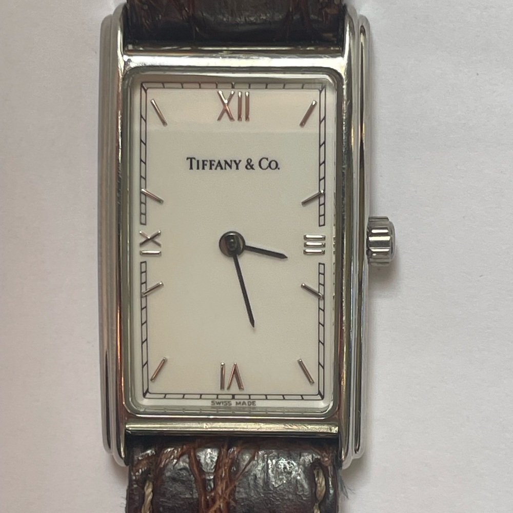 Tiffany & Co. Silver and Brown Watch